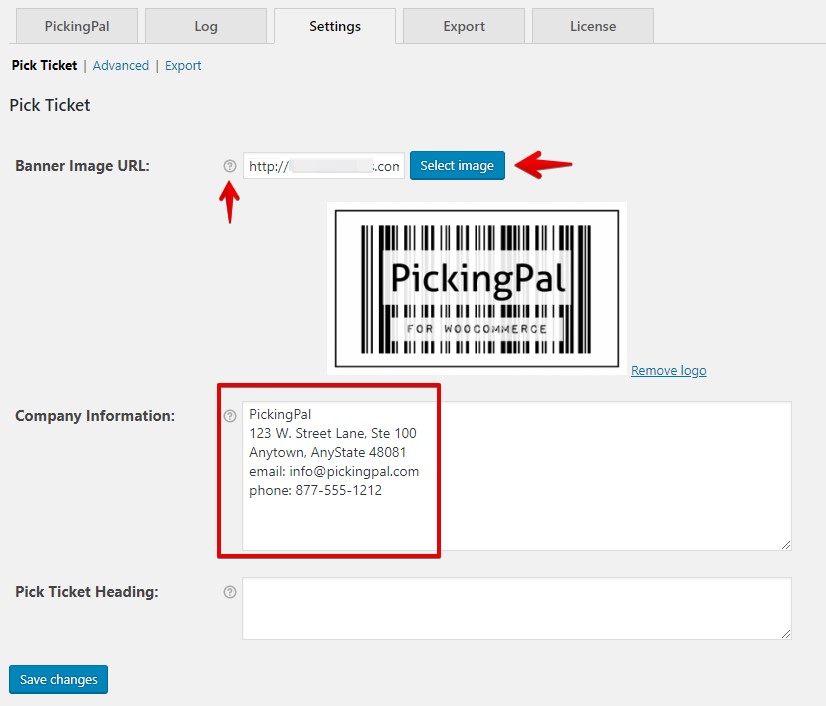 PickingPal Settings: Pick Ticket configuration